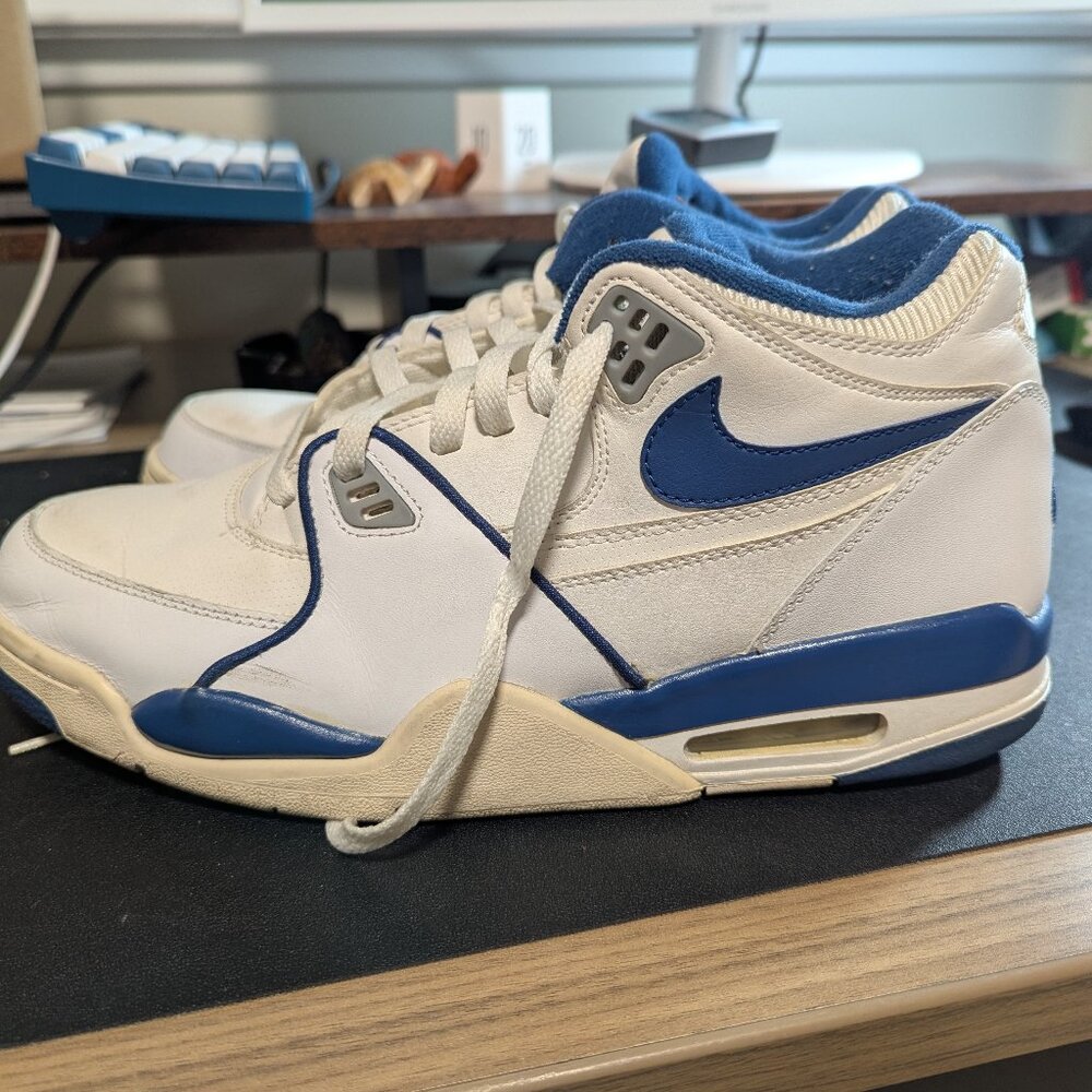 Used Nike Air Flight 89 White / Blue OG Colorway Used
